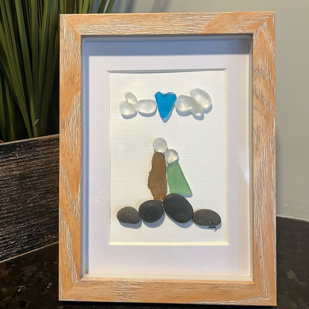 Sea Glass Framed Art “Endless Love”